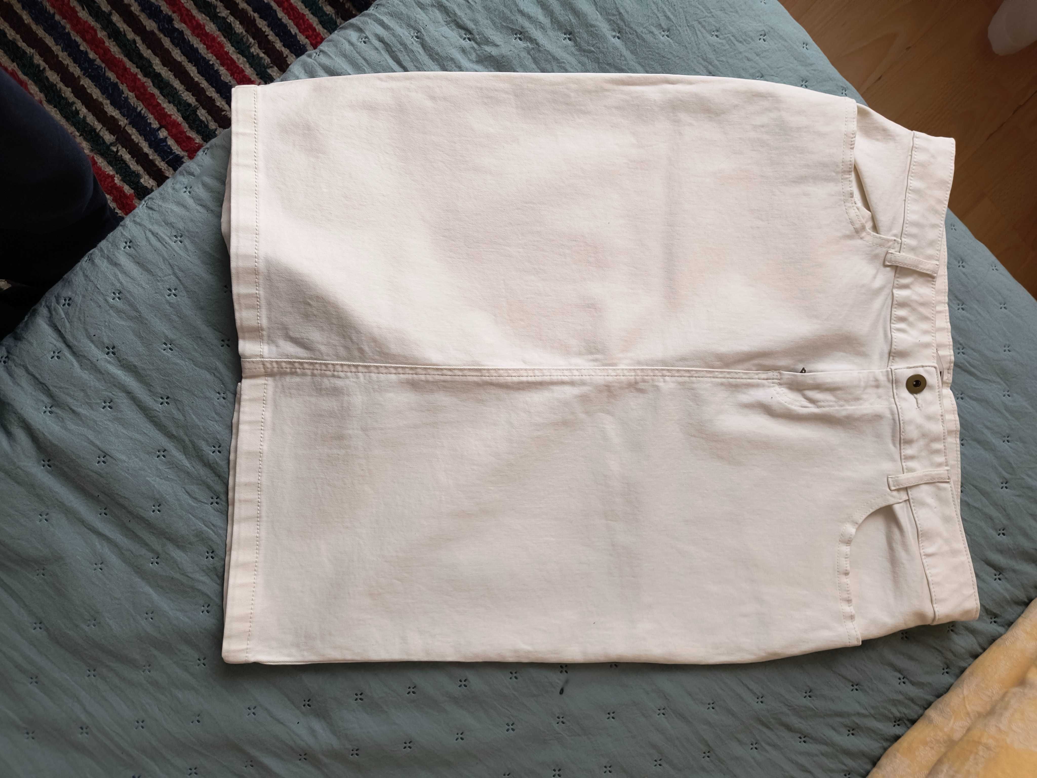 Spódnica jeans ecru r 16
