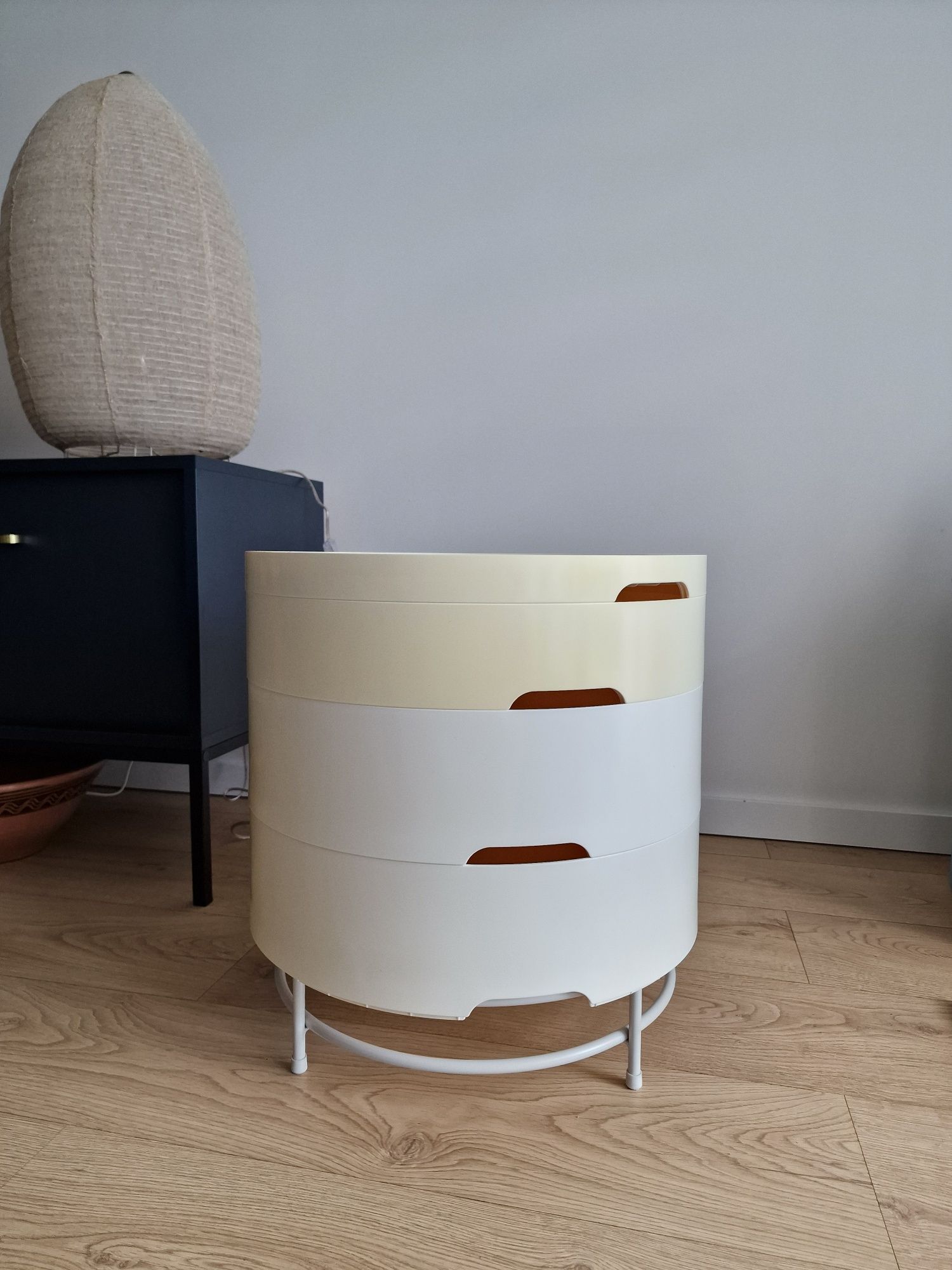 Unikatowa szafka stolik vintage IKEA PS 2014 tworzywo space age design