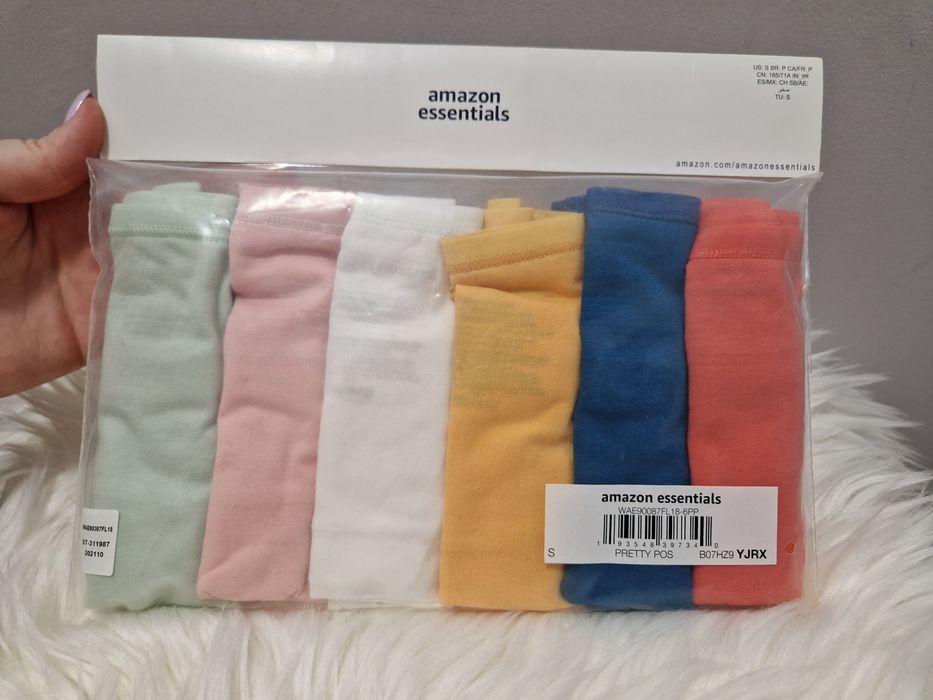 Majtki damskie 6-pack Amazon Essentias roz. S