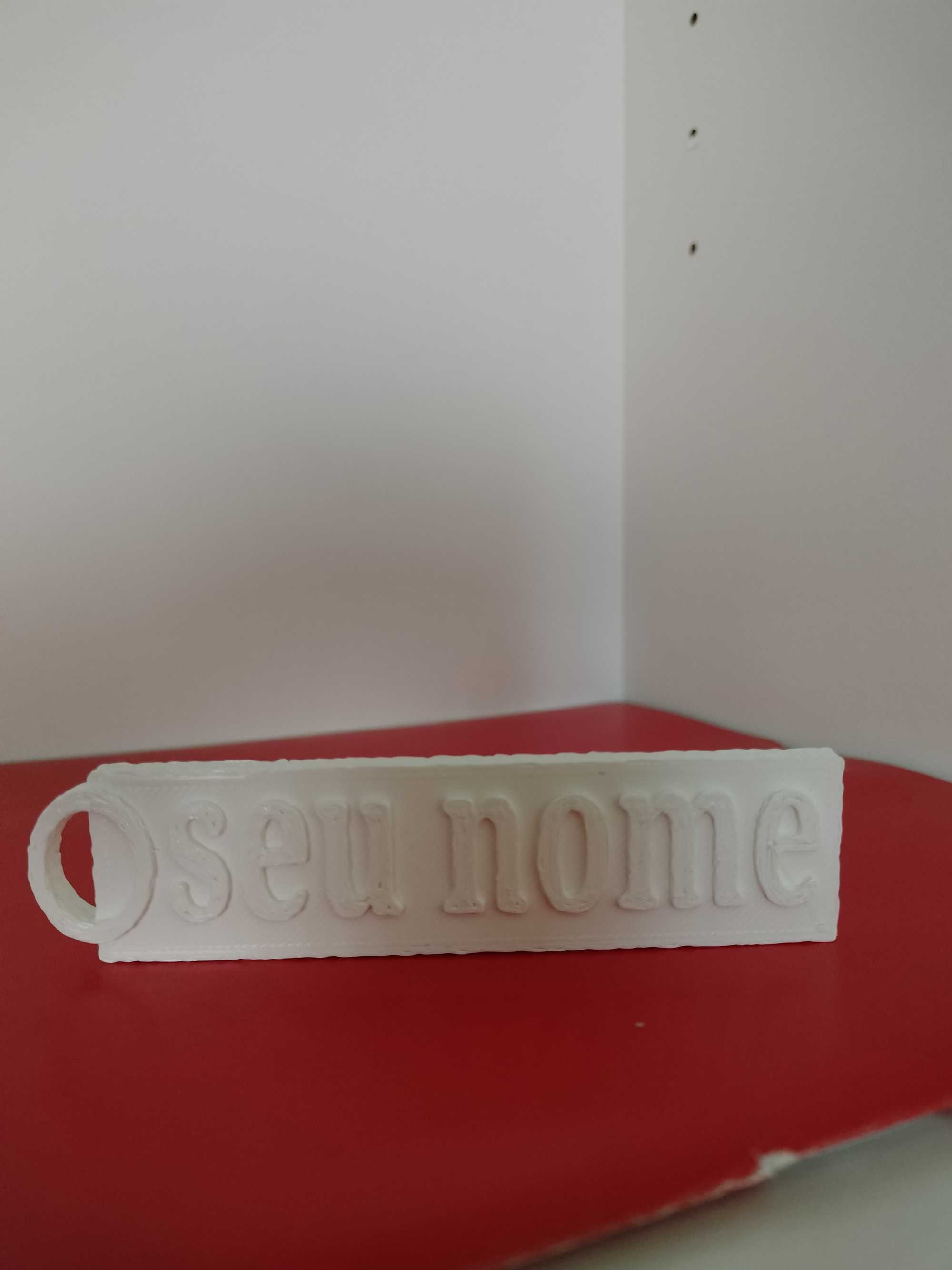 Porta-chaves Personalizável em 3D