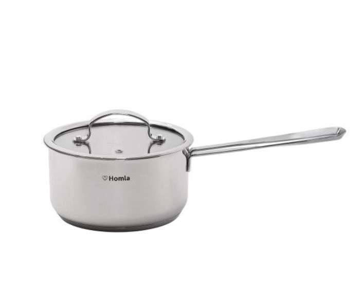 Nowy rondel z pokrywką 1,5 l Homla Unero saucepan stal nierdzewna