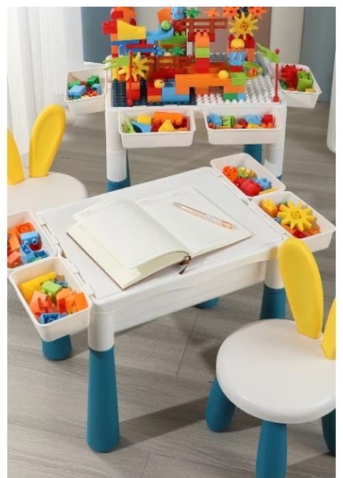 Ігровий столик - трансформер зі стільцем + конструктор