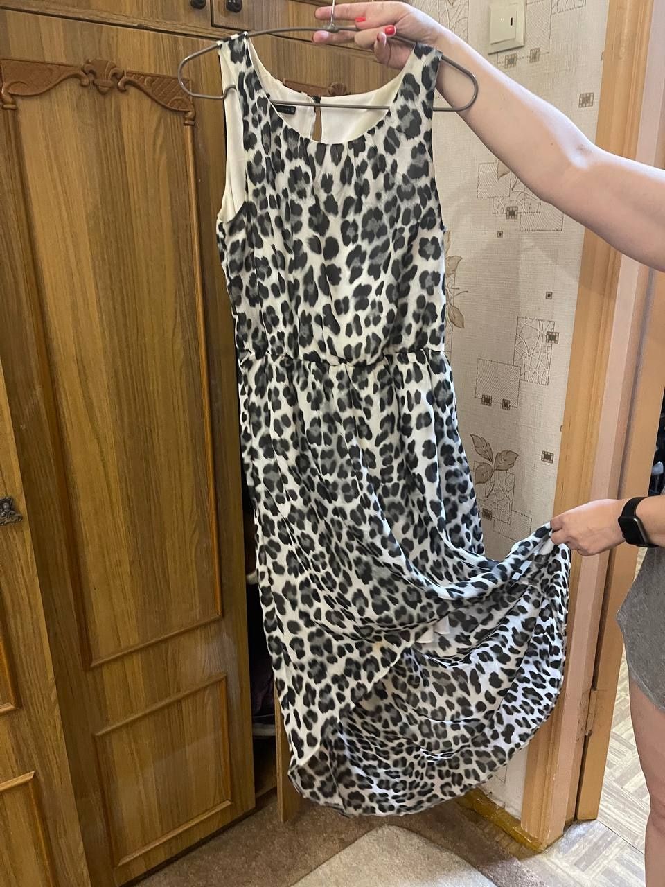 Леопардовое платье Oodji размер M / Летний сарафан