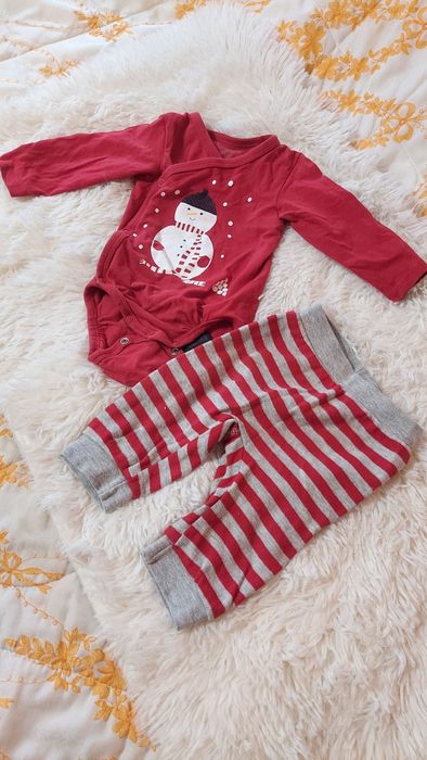 Zestaw świąteczny body spodenki 56 62 H&M