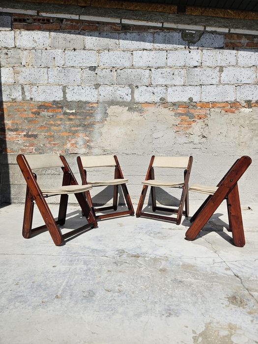 Zestaw składane krzesła ikea KON TIKI mid century modern