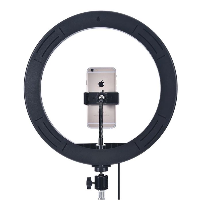 Кільцева RGB лампа 33 см, від USB, з тримачем для телефону, RING MJ33