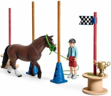 SCHLEICH 42482 WYŚCIG ZRĘCZNOŚCIOWY dla kucyków figurka