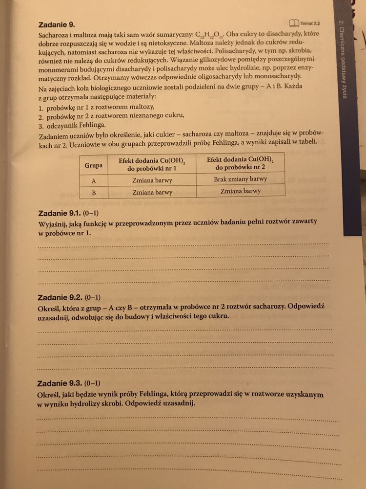 Biologia na czasie, maturalne karty pracy