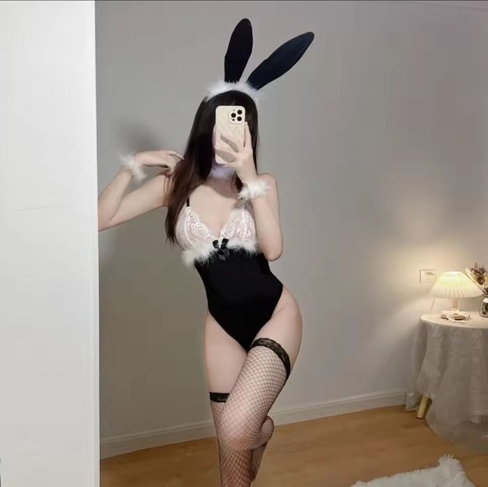 Эротический сексуальный ролевой игровой костюм зайца ушки обруч боди