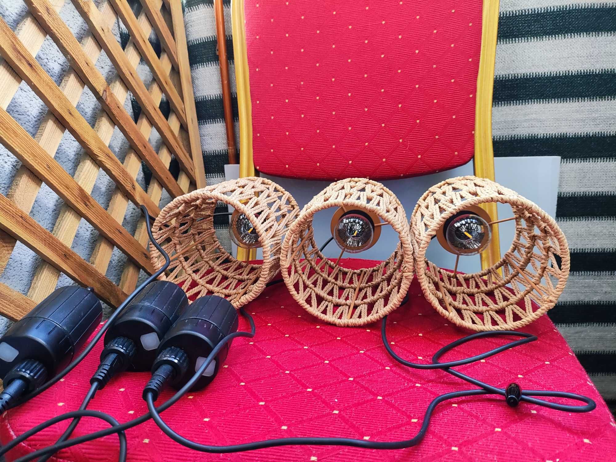 Lampa Rattanowa Boho Lampka wisząca sufitowa wiklinowa z wikliny