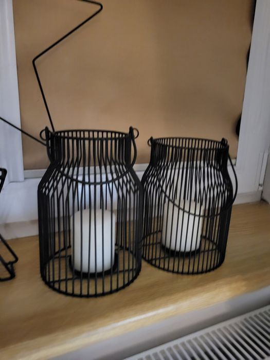 Lampiony Ikea czarne 2 sztuki