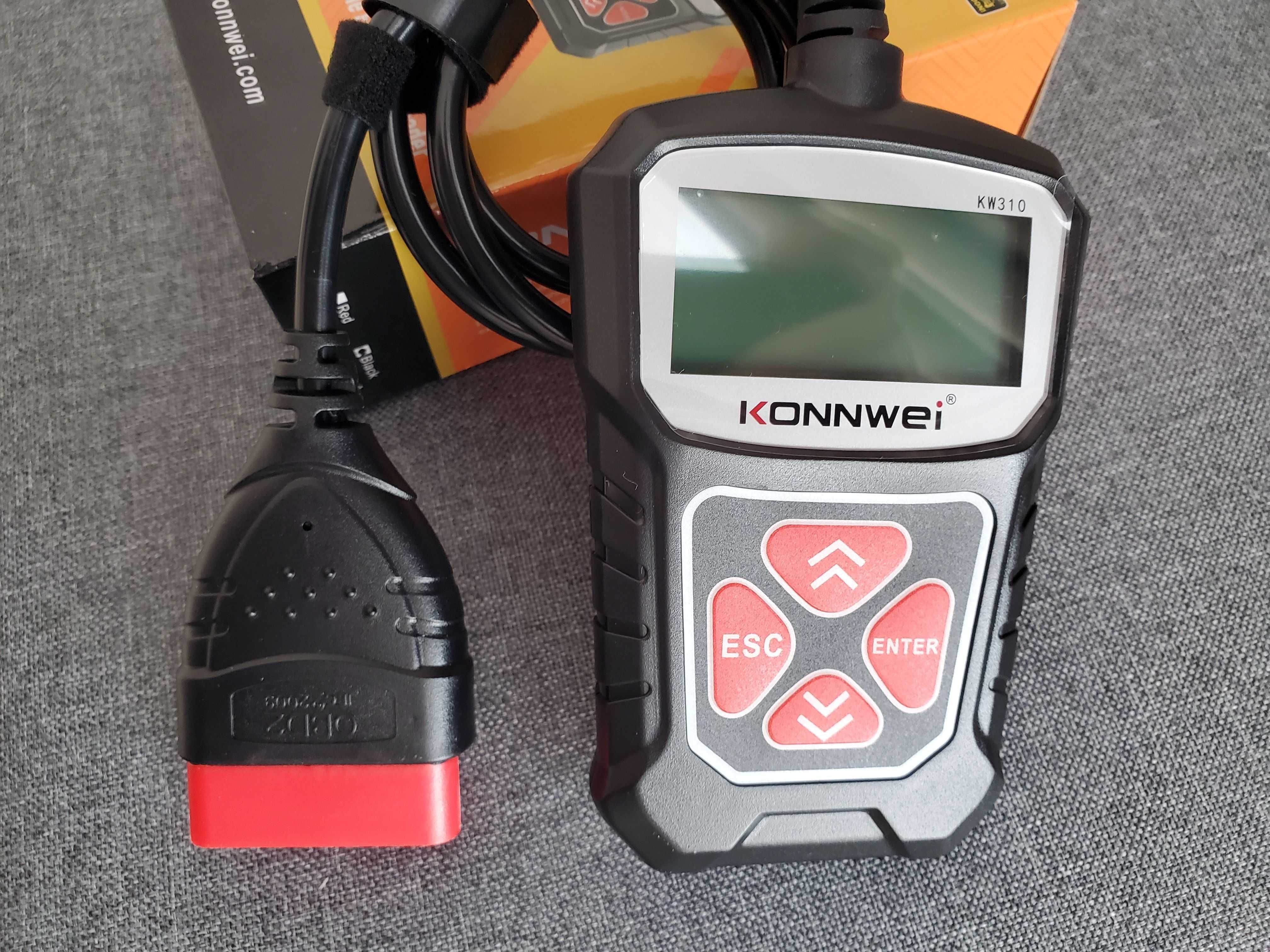 Автомобильный сканер KONNWEI KW310 для диагностического разьема OBD2