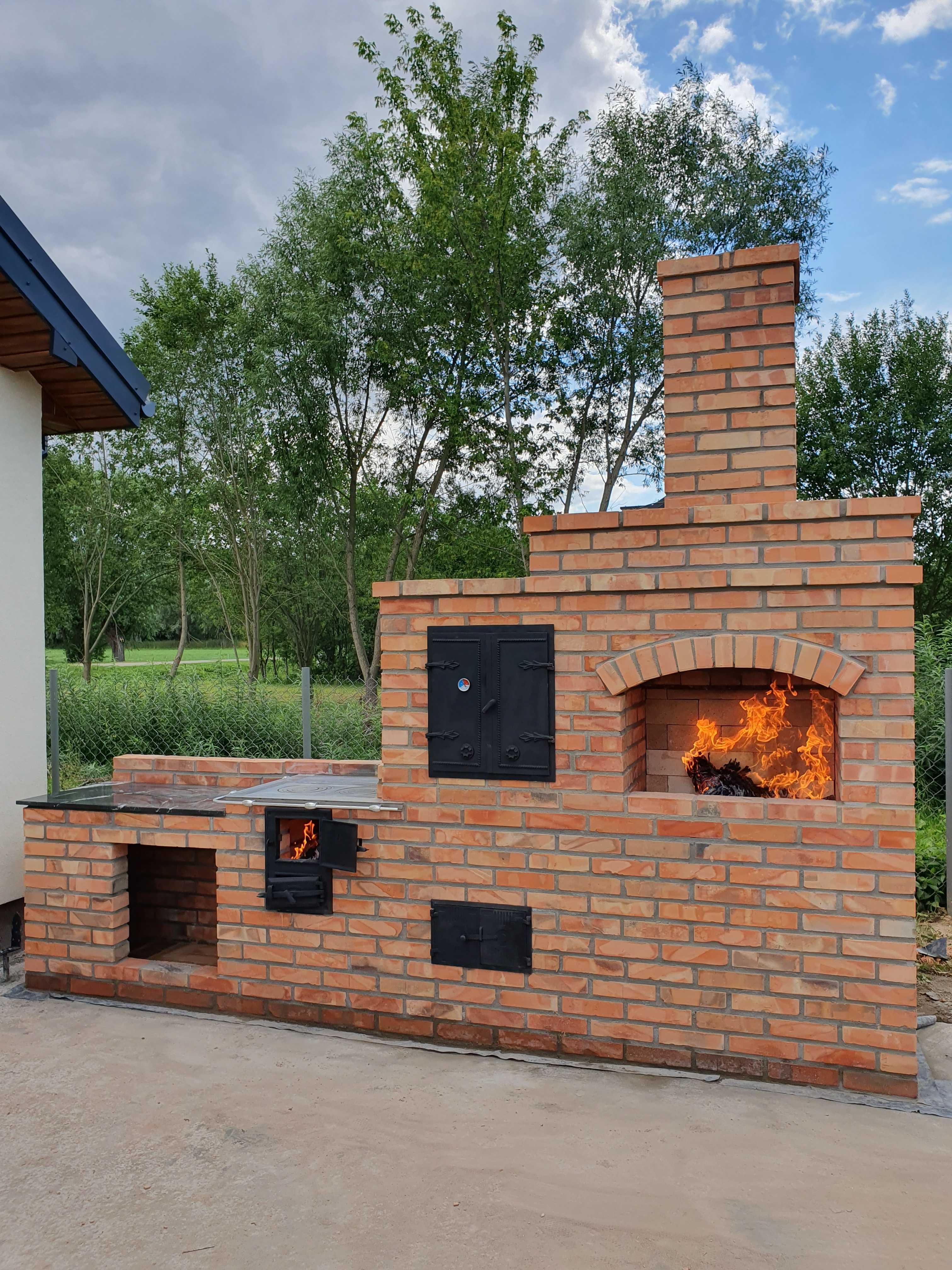 Grillowedzarnia grill murowany kuchnia w ogrodzie