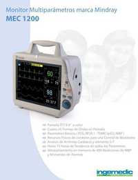 Прикроватний монітор пацієнта Mindray MEC-1200** повна комплектація.