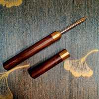 Чайное шило, нож для колки Пуэра стальной с деревянной ручкой