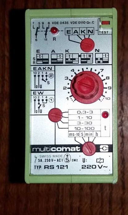 Реле времени RS121 220v Multicomat (Swiss)
