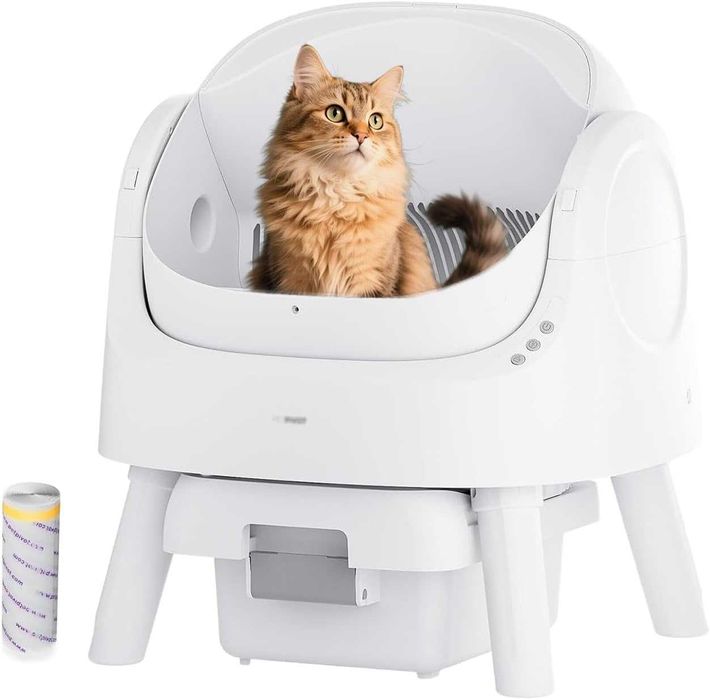 PetPivot Samoczyszcząca tacka dla kota duża biała 10 l, XL