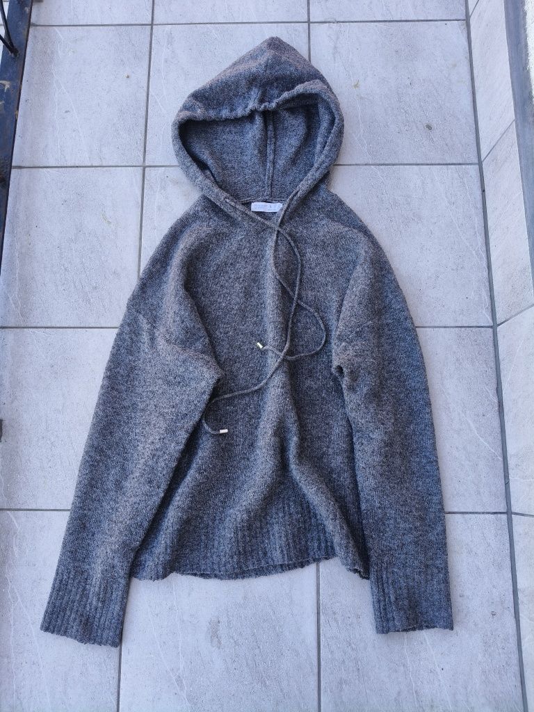 Sweter z kapturem bluza kangura sweater hoodie S oversized