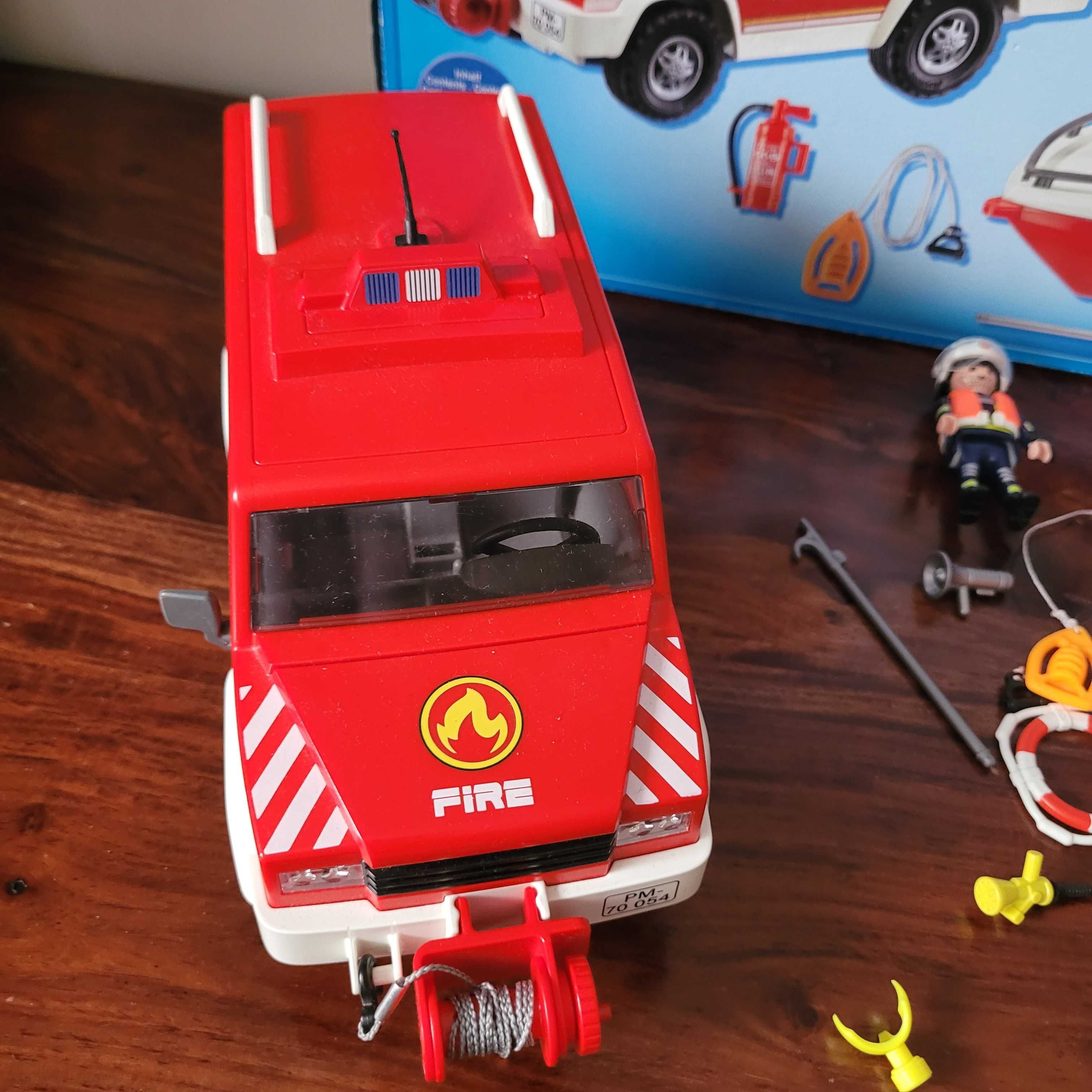 Playmobil 70054 Straż pożarna samochód i łodź strażacka Gratis Silnik