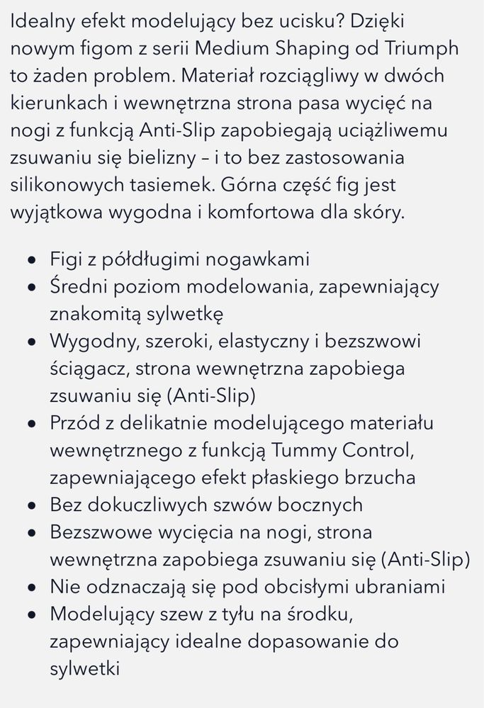 Tiumph spodenki modelujące sylwetkę