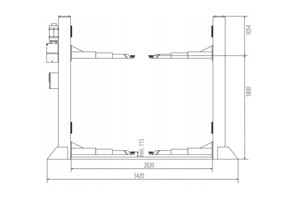 Podnośnik dwukolumnowy AUTOMATYCZNY BESTLIFT 4.2T  hydrauliczny 242