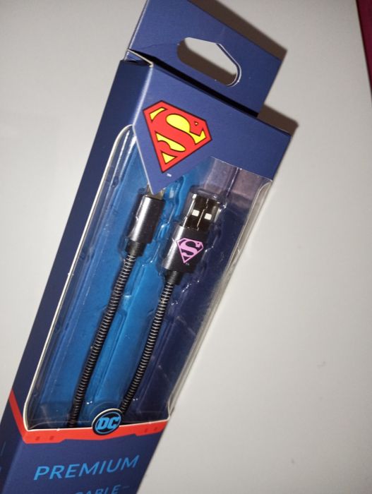 Kabel USB DC Superman nowy premium