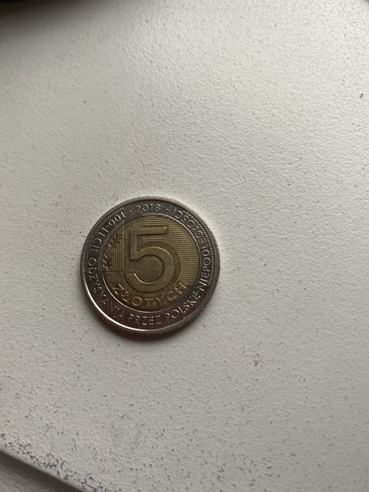 Moneta 5zl 100 lecie 2018r