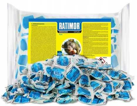 TRUTKA RATIMOR PASTA trucizna na myszy szczury NIEBIESKA 5 KG
