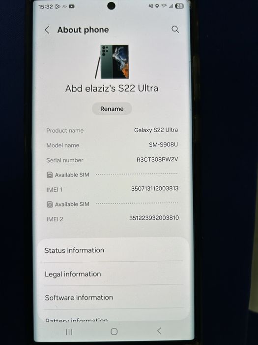 -Samsung galaxy S22 ultra  256g