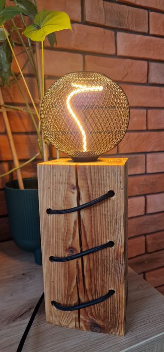 Lampa drewniana Hand Made