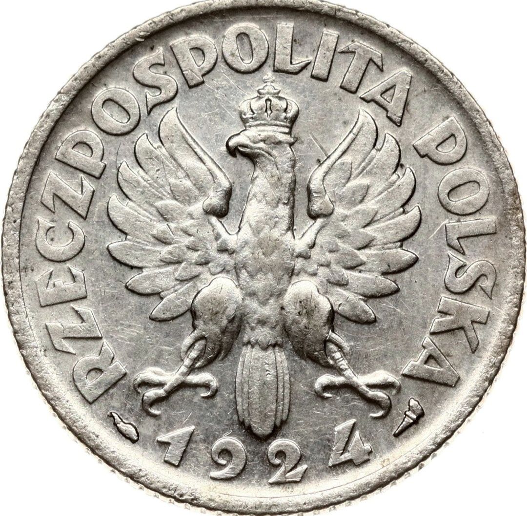 1 zł żniwiarka 1924 r