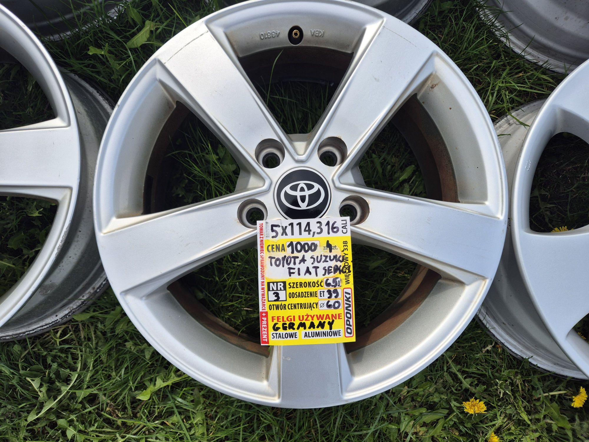 Alufelgi 5x114,3 16 Cali Toyota Suzuki Fiat Sedici Nissan Dacia Reno