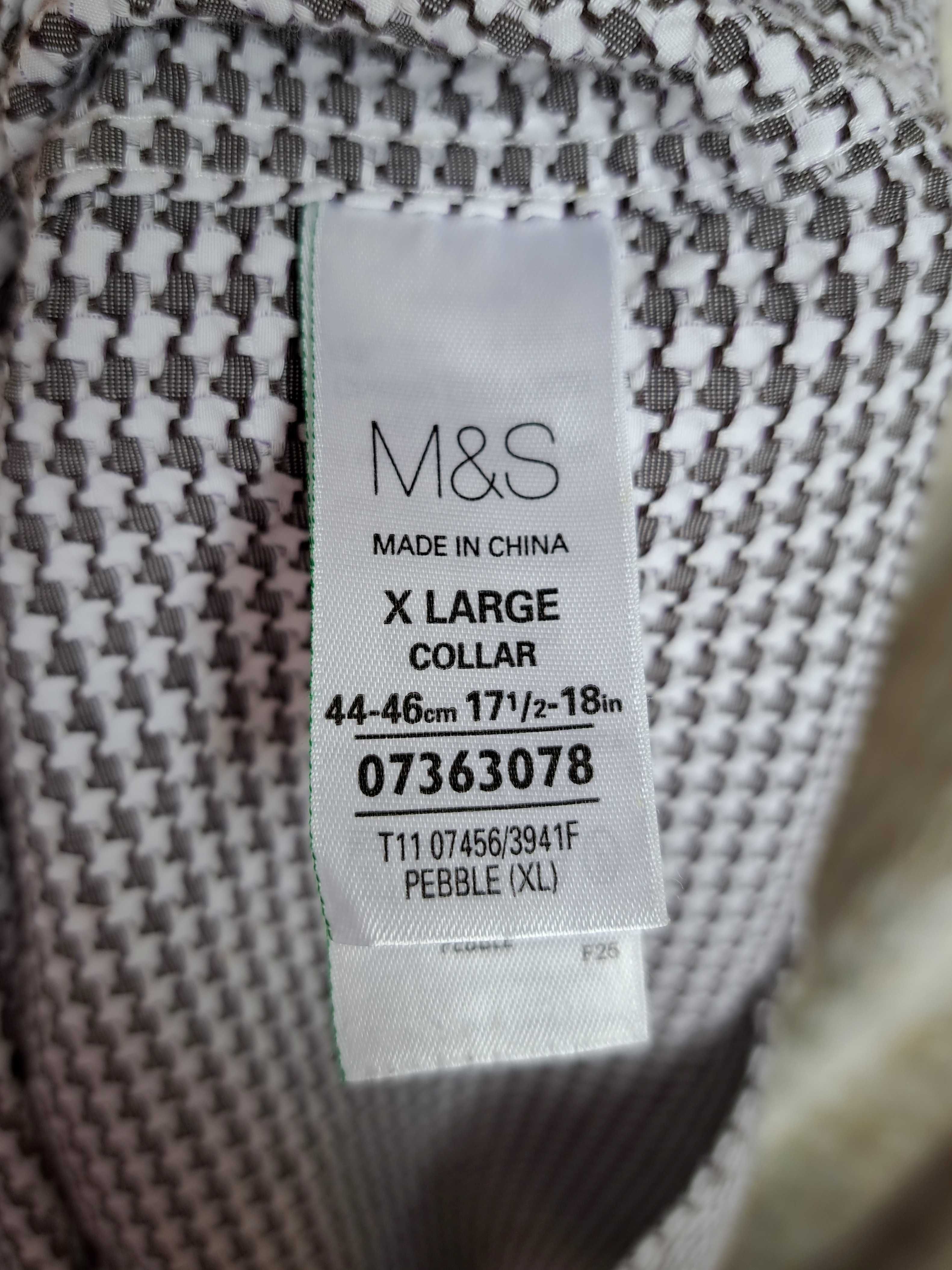 Стильная длинная и плотная рубашка в гусиную лапку M&S