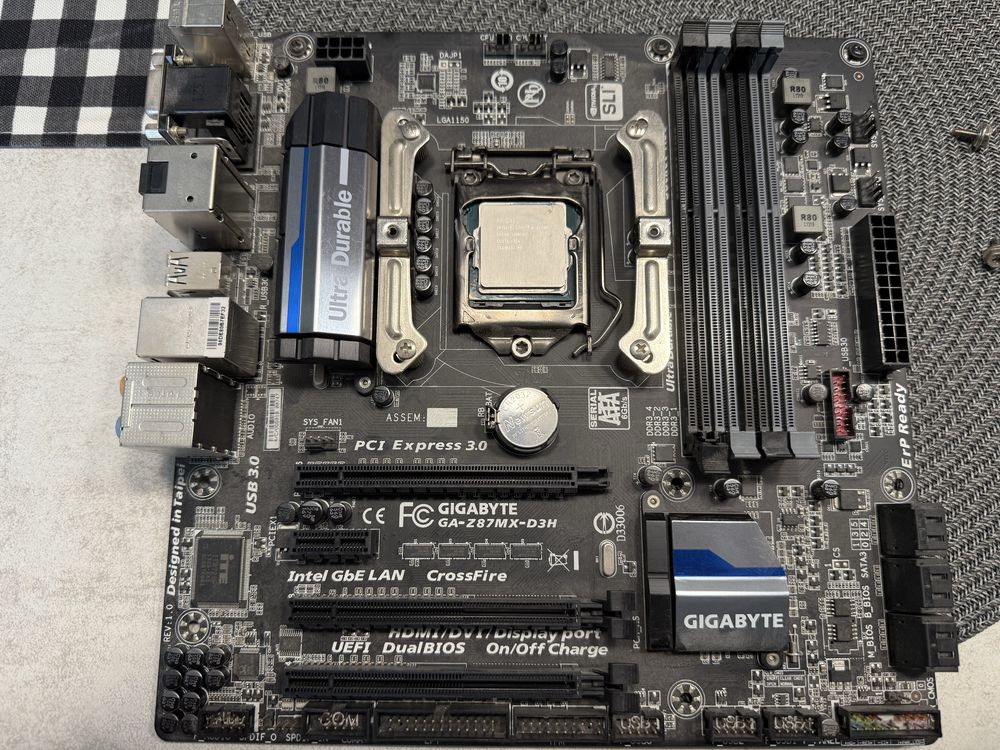 Материнка, кулер, озу, gigabyte, intel, kingston ,