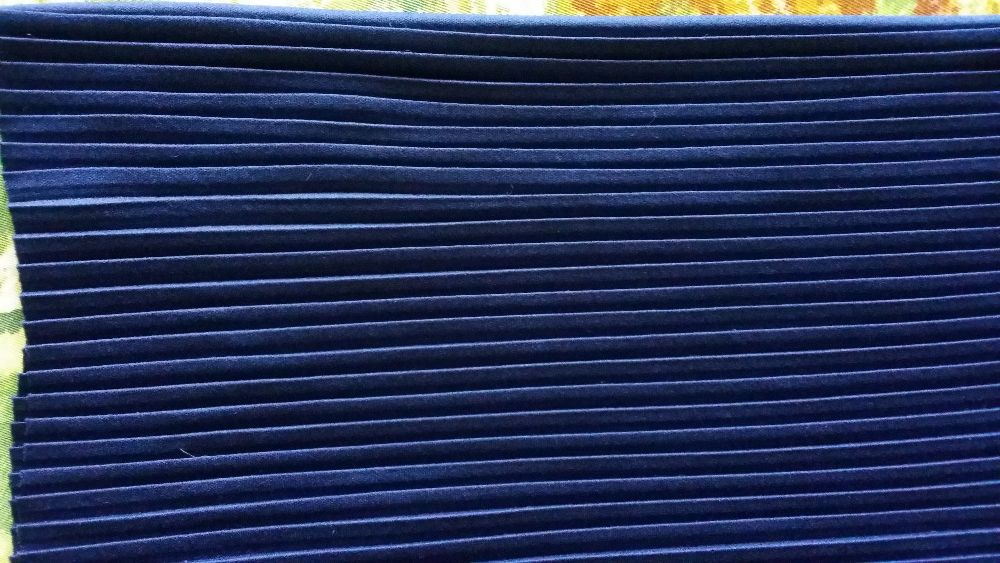 Tecido azul plissado para vestido 1,50 x 1,40