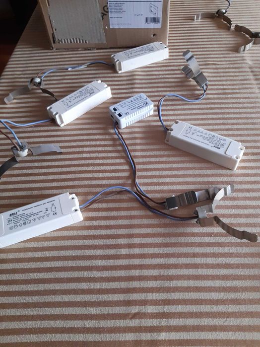 8 Aros/Projetor em Aço Cinzento