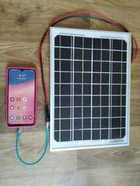 сонячна зарядка телефона 1,5а солнечная панель батарея 10вт Usb