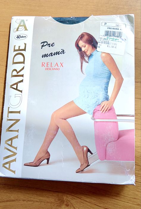 Collants de descanso pré mama em preto