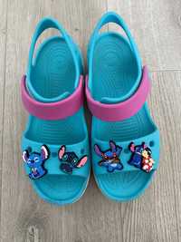 Crocs J2 33 34 Stitch Disneycsandały buty do wody przypinki lato