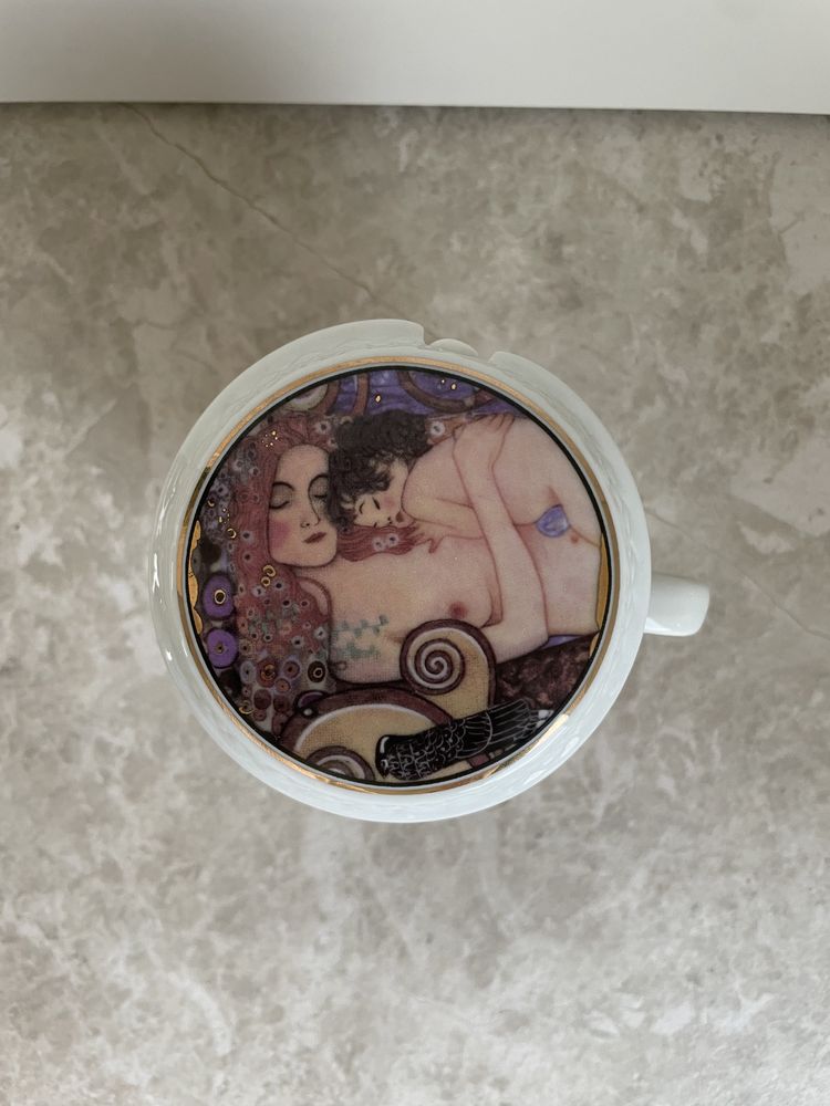 Kubek Gustav Klimt z pokrywką i łyżeczką 350 ml