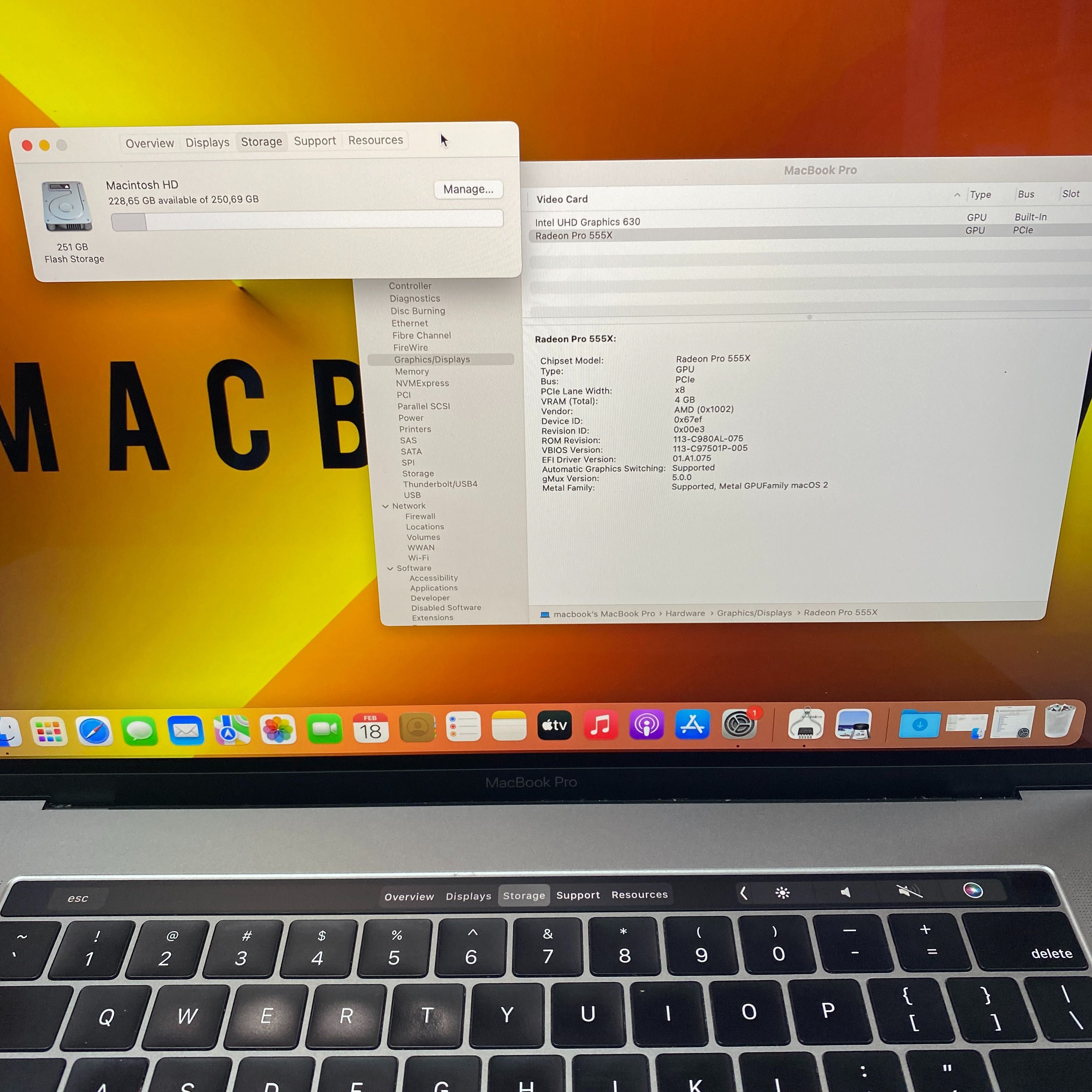 MacBook Pro 15 2018 i7 16GB RAM 256GB SSD Space Gray ГАРАНТІЯ макбук