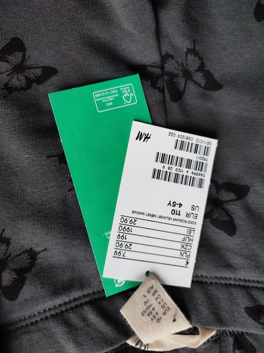 3x Spodnie H&M dla dziewczynki 4-5 (110) NOWE