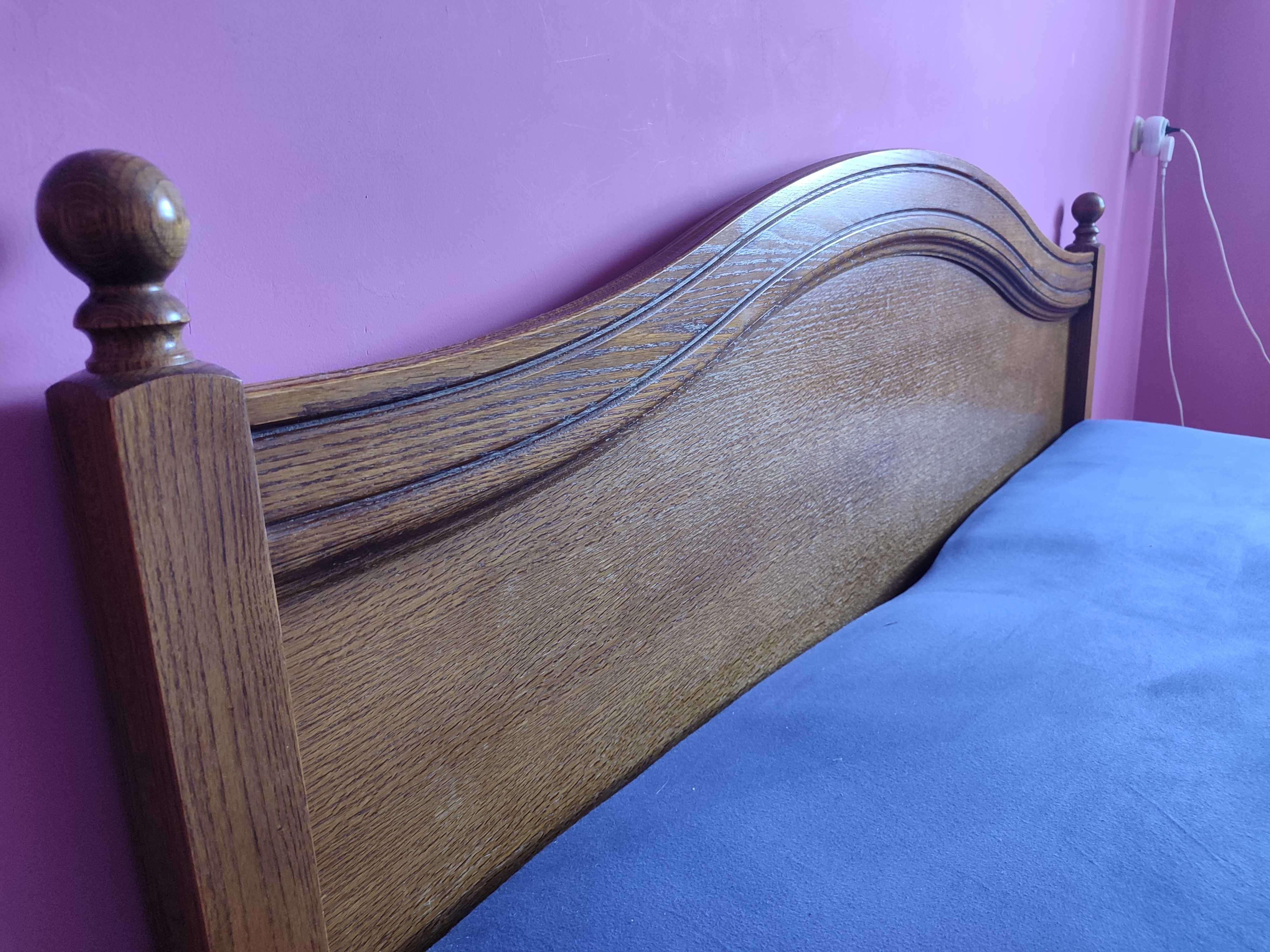 Łóżko 180x200 podwójne drewniane ze stelażem.