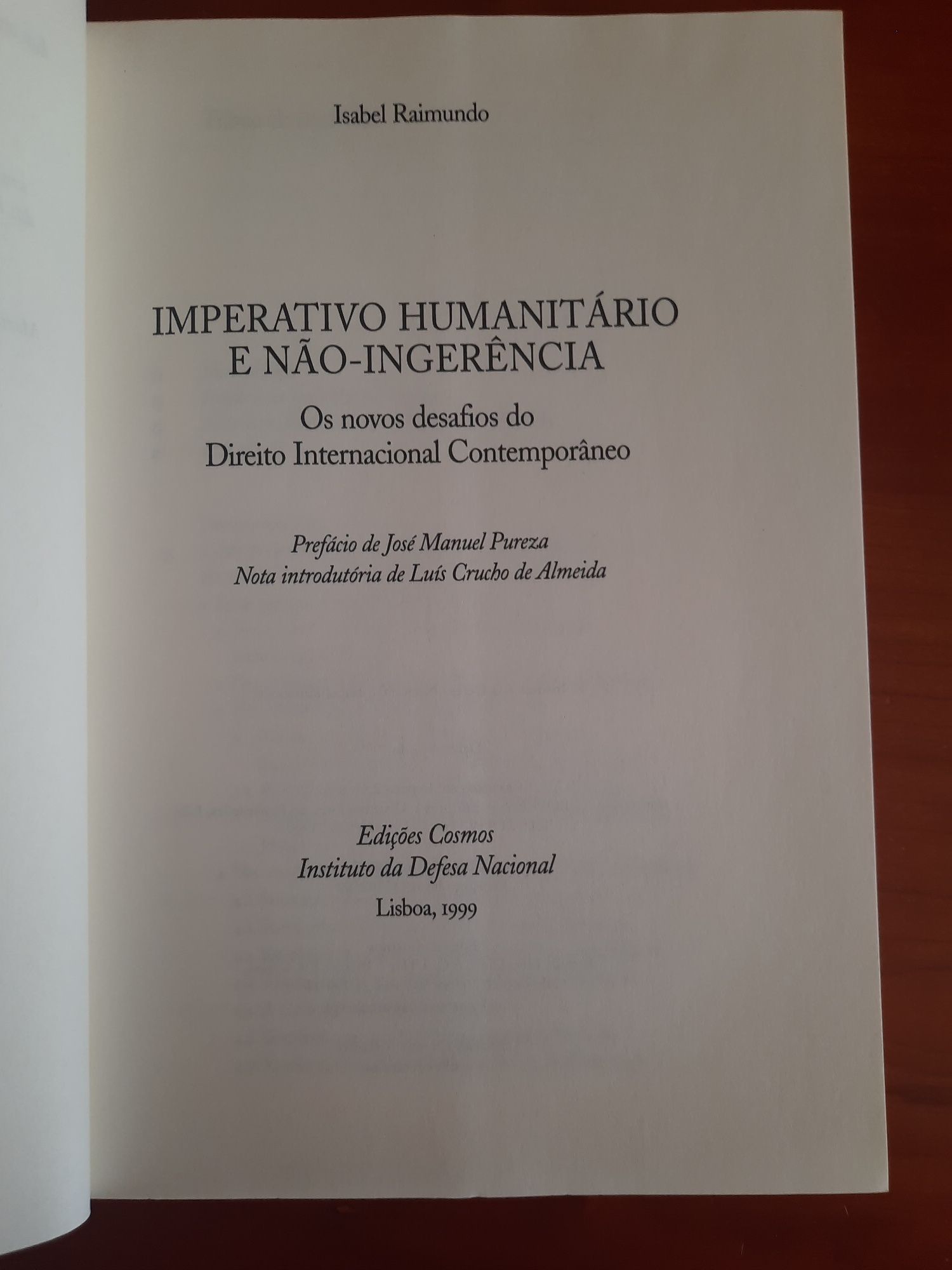 Imperativo Humanitário e Não-ingerência Isabel Raimundo