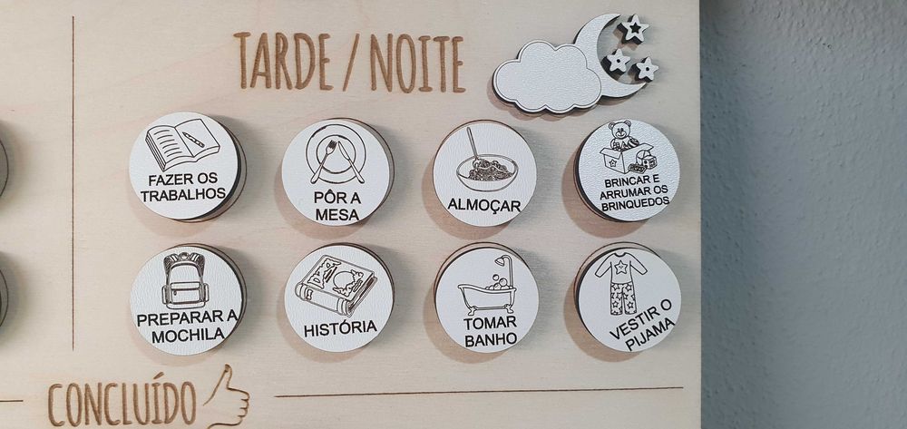 Quadro Rotinas e Emoções Personalizado