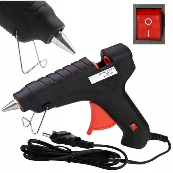 Pistolet kleju na gorąco włącznik metalowa końcówka 60w 11mm klejarka