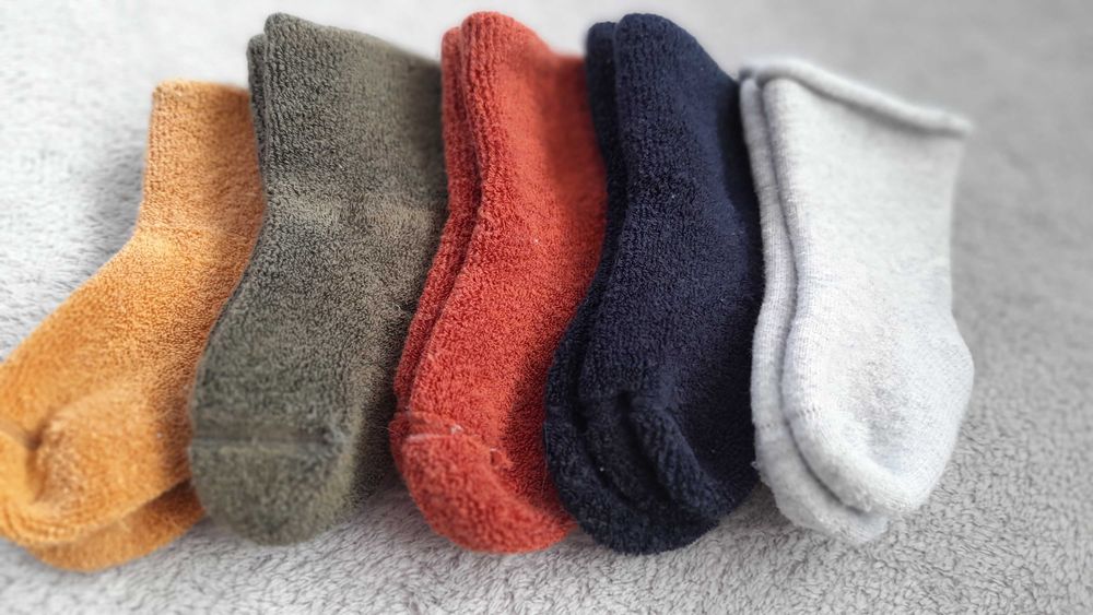 skarpetki niemowlęce frotte 15-18 5 par
