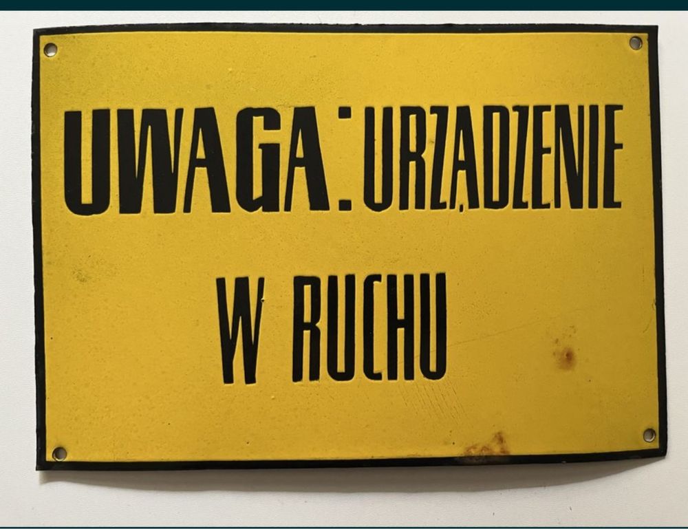 Tabliczka informacyjna prl