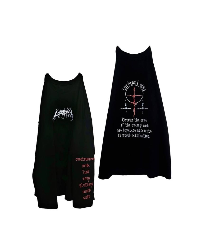 T-shirt lobotomy- «cardinal sins», тишка лоботомия, лонг, нефор zxc