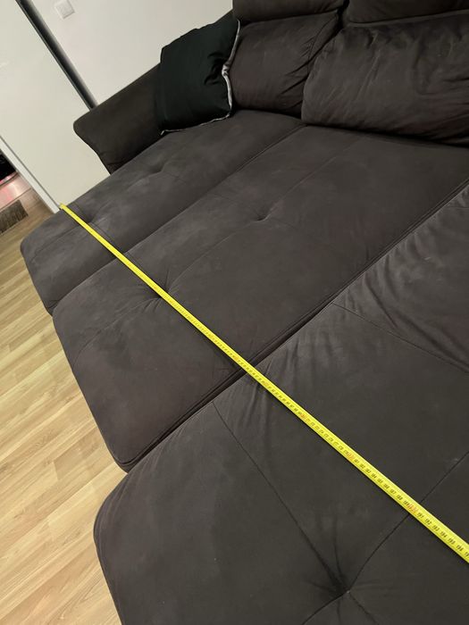 Sofá-Cama Marrom Café – Confortável e Espaçoso